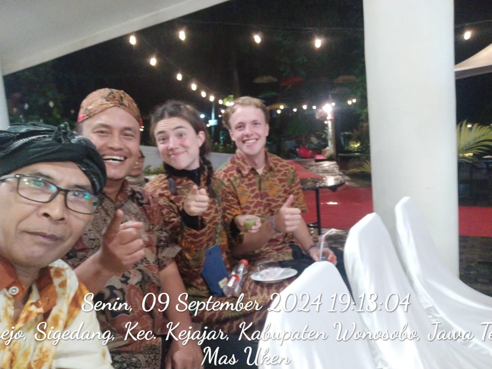 To be special visitors in the Indonesia Tea Museum Opening Ceremony on Tambi Tea Factory, Wonosobo,  Denise and William from Belgium