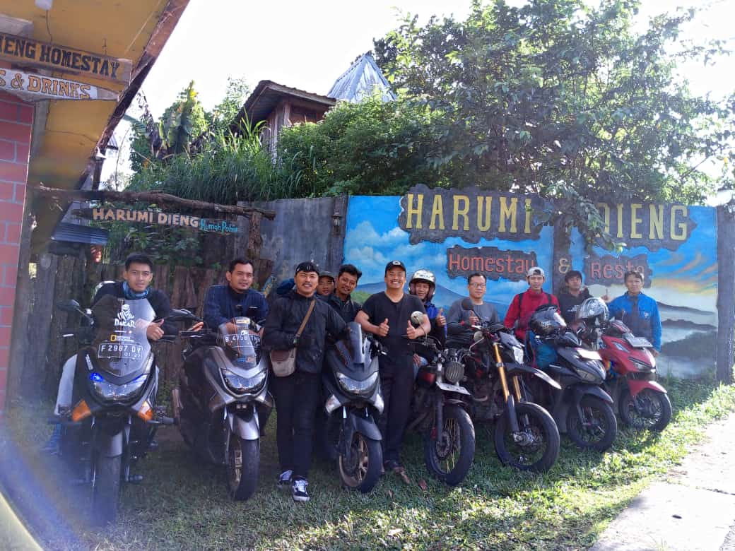 Grup motor mania dari Bogor ke Dieng, gass polll Mas Indra Permana Cs..😅😍