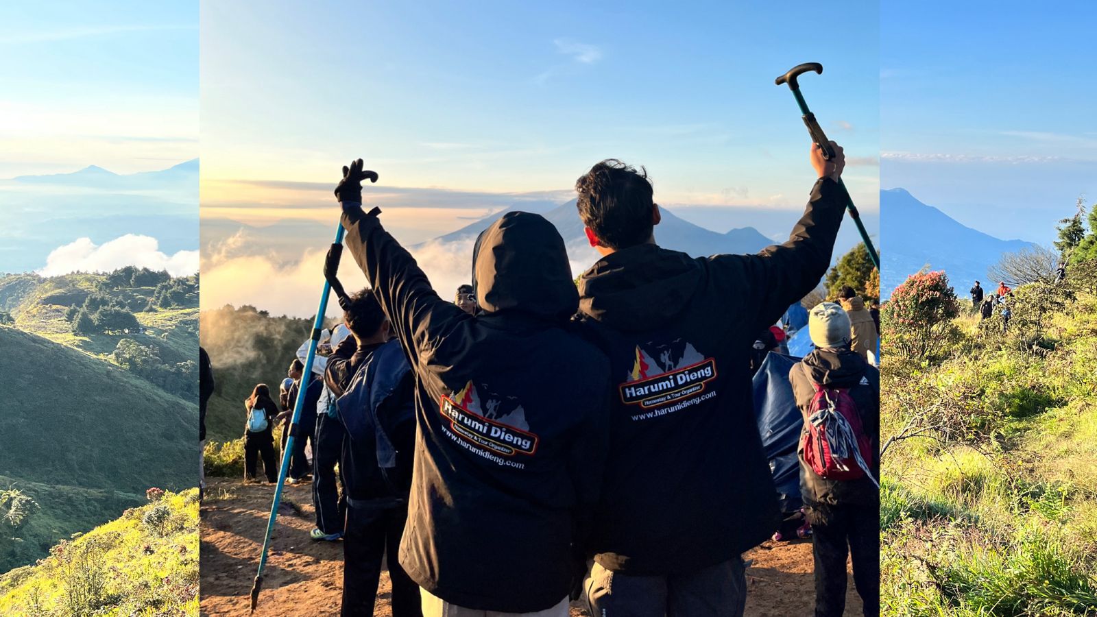 Momen terbaik sunrise di Puncak Prau bersama mas Deni dan rekan dari Mayora Jakarta😘